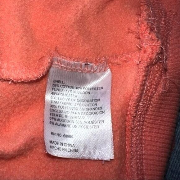 Iceburg Sweatshirt Womens S Coral Cotton Blend Fleece Long Sleeve Pullover - Picture 11 of 14